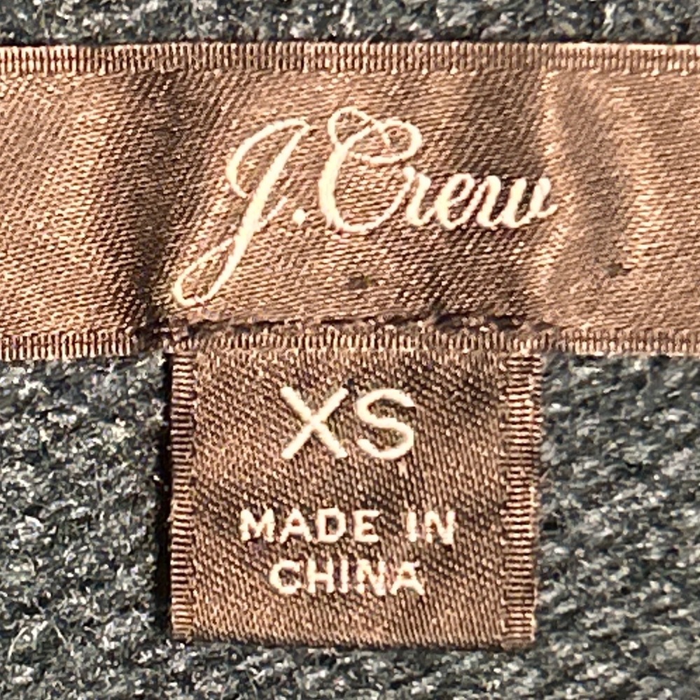 J.Crew Jewelled Button Lambswool Blend Sweater Dark Green Size XS EUC - Picture 9 of 10